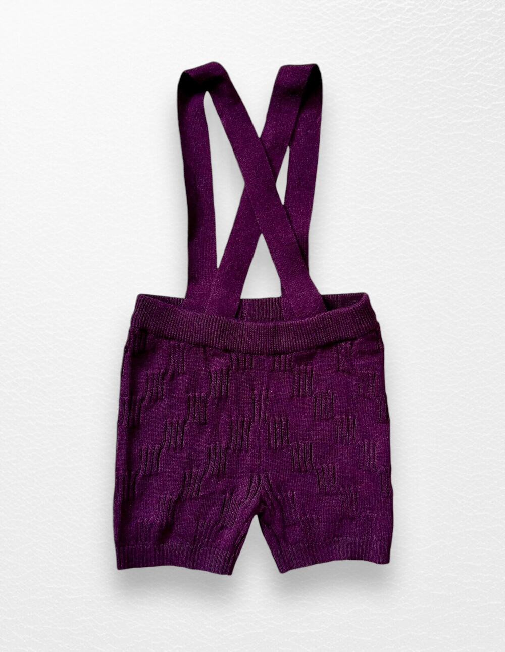 NWT Organic Sweater Knit Suspender Shorts, Size 3T